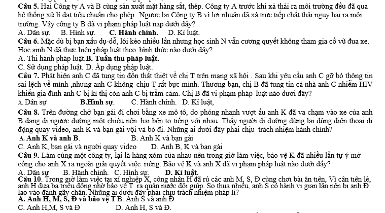 bo de thi, tổ hợp khxh, giải gdcd 12, giao duc cong dan 12, giao duc cong dan lop 12, thi THPT Quốc Gia,