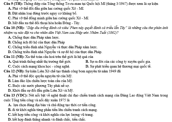 file sử 12, lich su 12 pdf, lich sư 12, lịch su 12, tổ hợp khxh, thithptqg,