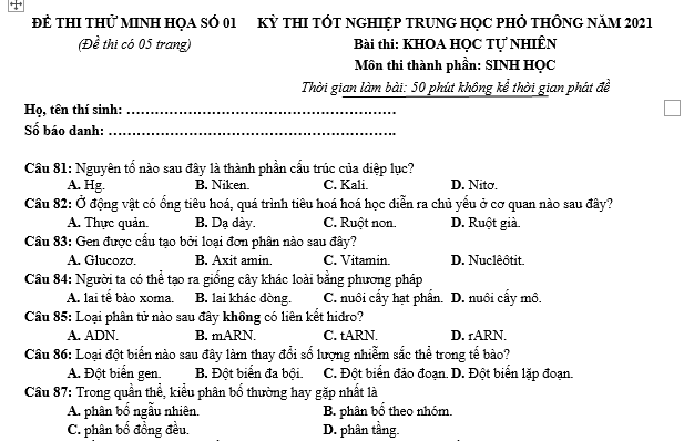 #cácdạngbàitậpsinh12, #cácdạngbàitậpsinhhọc12theochuyênde, #dethisinhhoclop12, #bồidưỡnghsgsinh12, #bàitậpsinhhọc12, #thithptqg, #bồidưỡnghọcsinhgiỏisinh12pdf, #congthucsinhhoc12, #đềthihsg12mônsinh, #DETHISINHHOCLOP 12, #sinhhocjlop12,