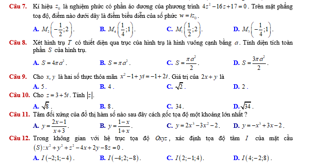 #baitaptoanlop12, #baitoanlop12, #logaritlop12, #giaitoan12, #dethihk1montoanlop12, #dethithutoan12, #côngthứchìnhhoc12, #hinhhoclop12, #thithptqg,