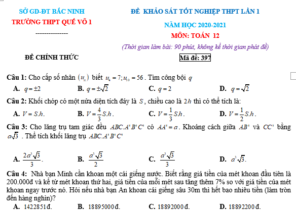 #baitaptoanlop12, #baitoanlop12, #logaritlop12, #giaitoan12, #dethihk1montoanlop12, #dethithutoan12, #côngthứchìnhhoc12, #hinhhoclop12, #thithptqg,