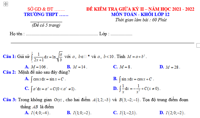 #baitaptoanlop12, #baitoanlop12, #logaritlop12, #giaitoan12, #dethihk1montoanlop12, #dethithutoan12, #côngthứchìnhhoc12, #hinhhoclop12, #thithptqg,