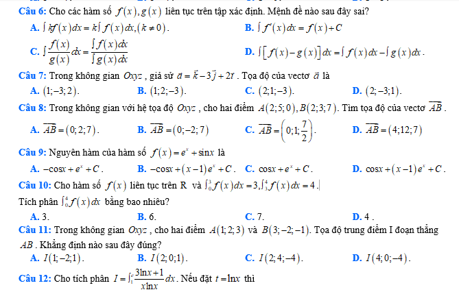 #baitaptoanlop12, #baitoanlop12, #logaritlop12, #giaitoan12, #dethihk1montoanlop12, #dethithutoan12, #côngthứchìnhhoc12, #hinhhoclop12, #thithptqg,