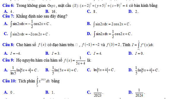 #baitaptoanlop12, #baitoanlop12, #logaritlop12, #giaitoan12, #dethihk1montoanlop12, #dethithutoan12, #côngthứchìnhhoc12, #hinhhoclop12, #thithptqg,