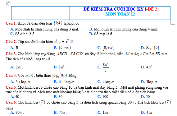 #baitaptoanlop12, #baitoanlop12, #logaritlop12, #giaitoan12, #dethihk1montoanlop12, #dethithutoan12, #côngthứchìnhhoc12, #hinhhoclop12, #thithptqg,