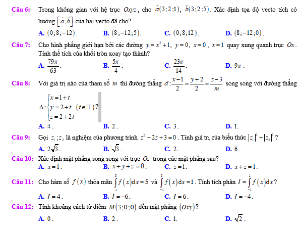 #baitaptoanlop12, #baitoanlop12, #logaritlop12, #giaitoan12, #dethihk1montoanlop12, #dethithutoan12, #côngthứchìnhhoc12, #hinhhoclop12, #thithptqg,