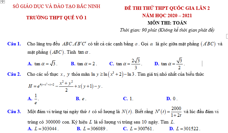 #baitaptoanlop12, #baitoanlop12, #logaritlop12, #giaitoan12, #dethihk1montoanlop12, #dethithutoan12, #côngthứchìnhhoc12, #hinhhoclop12, #thithptqg,