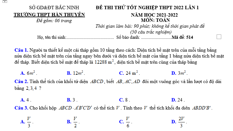 #baitaptoanlop12, #baitoanlop12, #logaritlop12, #giaitoan12, #dethihk1montoanlop12, #dethithutoan12, #côngthứchìnhhoc12, #hinhhoclop12, #thithptqg,