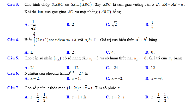 #baitaptoanlop12, #baitoanlop12, #logaritlop12, #giaitoan12, #dethihk1montoanlop12, #dethithutoan12, #côngthứchìnhhoc12, #hinhhoclop12, #thithptqg,