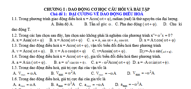 Bộ tài liệu,đề thi,đề ôn,đề kiểm tra,chuyên đề môn vật lý 12 mới nhất năm 2024, sát chương trình nhất. Hi vọng rằng, các bạn học sinh lớp 12 có thêm tài liệu để ôn luyện và chuẩn bị ...