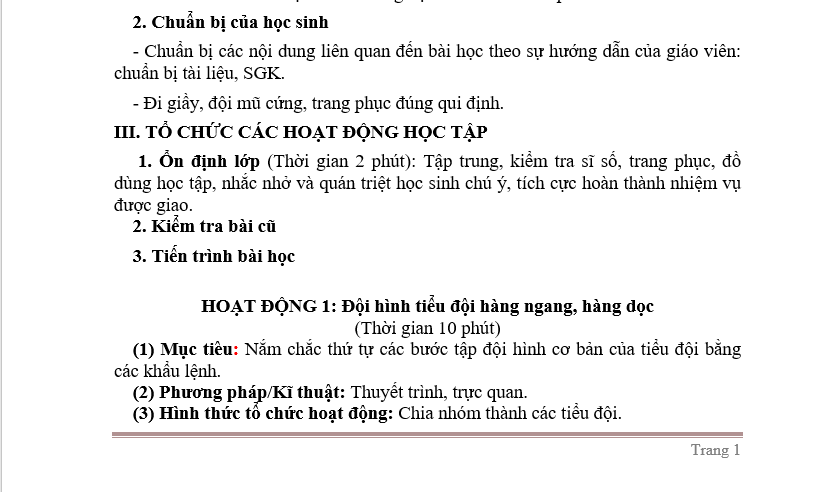 Giáo dục quốc phòng cả năm 11