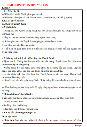 Giáo án dạy thêm môn Ngữ Văn 6