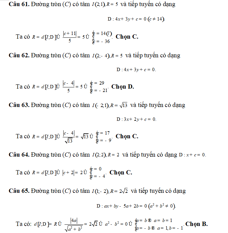 TRẮC NGHIỆM TOÁN ELIP