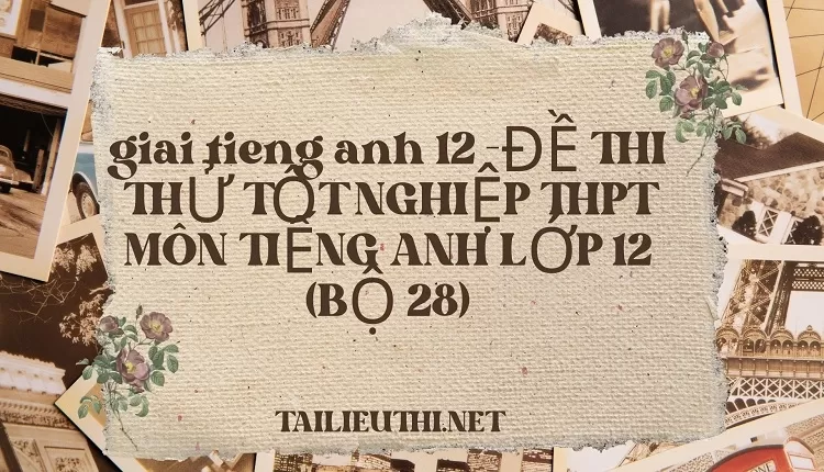 ĐỀ THI THỬ TỐT NGHIỆP THPT MÔN TIẾNG ANH LỚP 12 (BỘ 28)