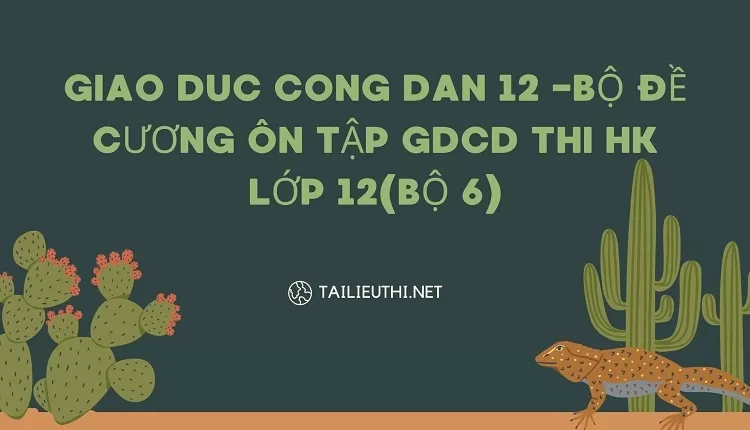 BỘ ĐỀ CƯƠNG ÔN TẬP GDCD THI HK LỚP 12(BỘ 6)