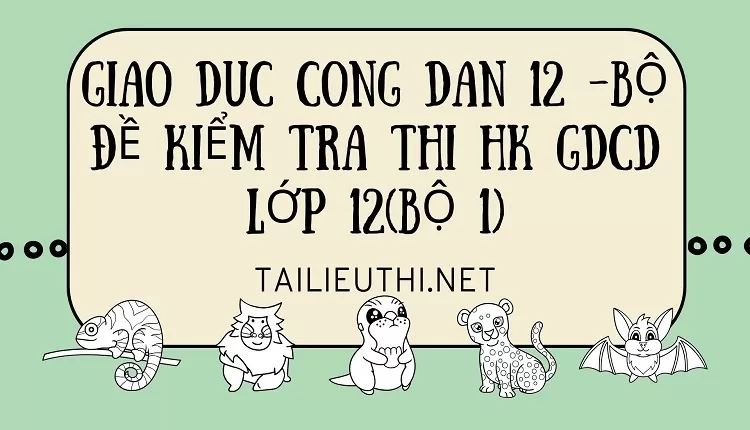 BỘ ĐỀ KIỂM TRA THI HK GDCD LỚP 12(BỘ 1)