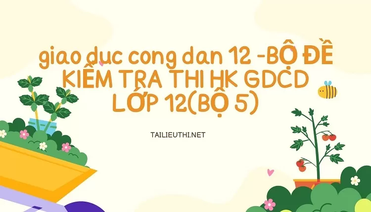 BỘ ĐỀ KIỂM TRA THI HK GDCD LỚP 12(BỘ 5)