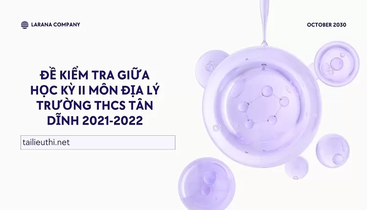 Đề kiểm tra giữa học kỳ II môn địa lý trường THCS Tân Dĩnh 2021-2022