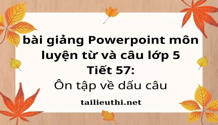 Tiết 57:Ôn tập về dấu câu