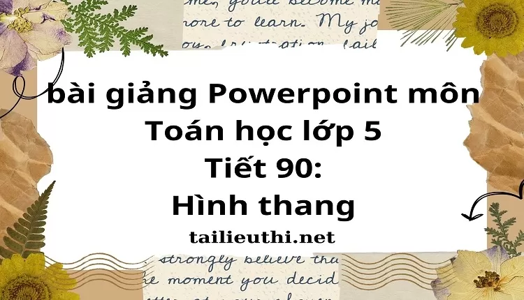 Tiết 90:Hình thang