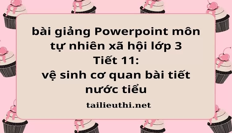 Tiết 11: vệ sinh cơ quan bài tiết nước tiểu