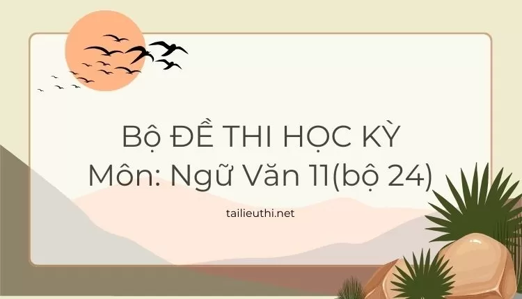 Bộ ĐỀ THI HỌC KỲ  Môn: Ngữ Văn 11(bộ 24) ( đa dạng và chi tiết )...