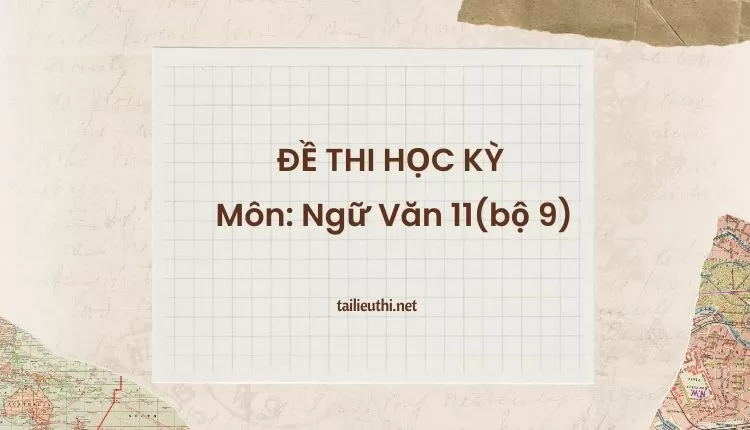 ĐỀ THI HỌC KỲ  Môn: Ngữ Văn 11(bộ 9) ( đa dạng và chi tiết )...