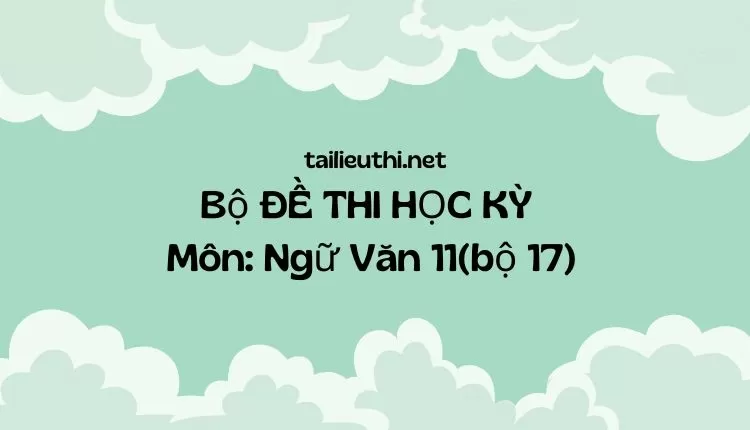 Bộ ĐỀ THI HỌC KỲ  Môn: Ngữ Văn 11(bộ 17) ( đa dạng và chi tiết )...