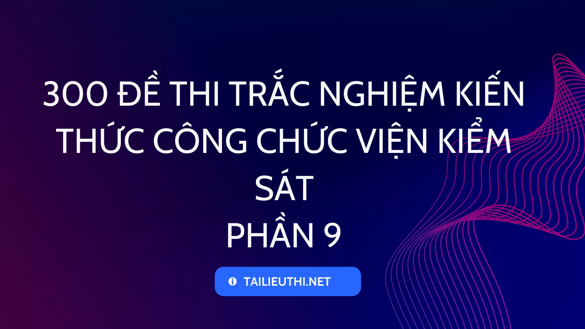 300 đề thi trắc nghiệm kiến thức công chức Viện Kiểm sát  Phần 9