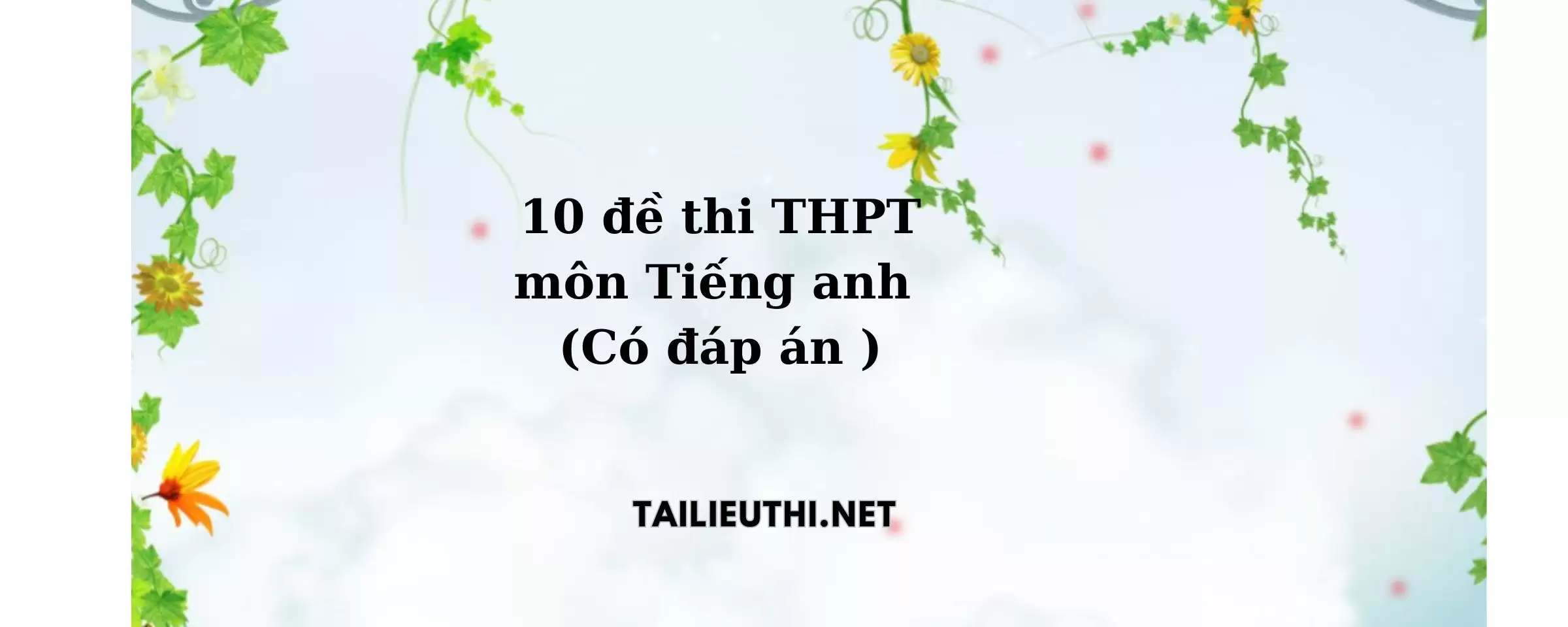 10 đề ôn thi tốt nghiệp thpt 2024 môn Tiếng Anh