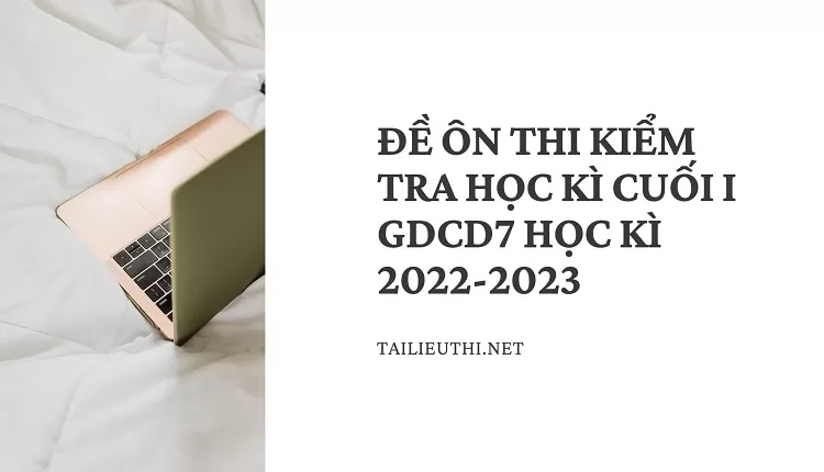 ĐỀ ÔN THI KIỂM TRA HỌC KÌ CUỐI I GDCD7 HỌC KÌ 2022-2023