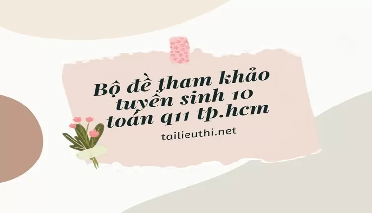 Bộ đề tham khảo tuyển sinh 10 toán q11 tp.hcm