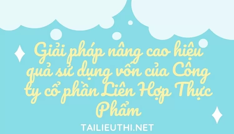 Giải pháp nâng cao hiệu quả sử dụng vốn tại Công ty cổ phần Liên Hợp Thực Phẩm