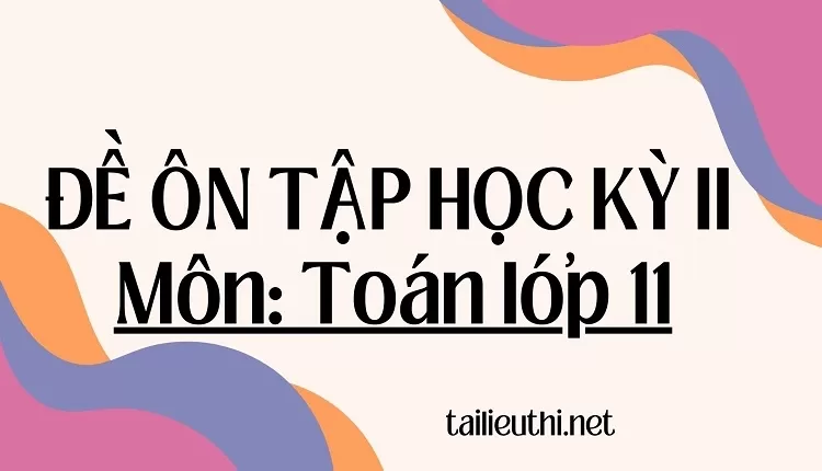 ĐỀ ÔN TẬP HỌC KỲ II  Môn: Toán lớp 11