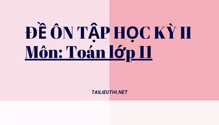 tổng hợp kiến thức toán 11 -ĐỀ ÔN TẬP HỌC KỲ II  Môn: Toán lớp 11