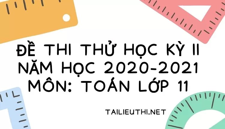 ĐỀ THI THỬ HỌC KỲ II NĂM HỌC 2020-2021 Môn: Toán lớp 11