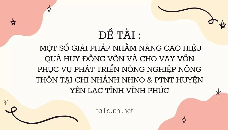 phát triển nông nghiệp nông thôn tại chi nhánh NHNo & PTNT,.,,.