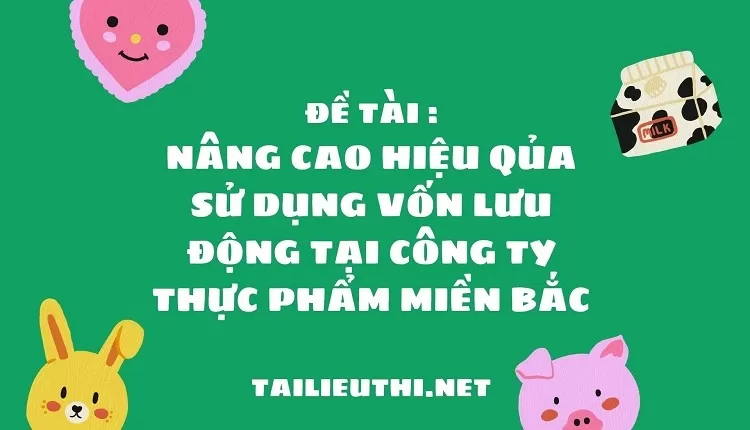 Nâng cao hiệu qủa sử dụng vốn lưu động tại công ty thực phẩm miền Bắc....