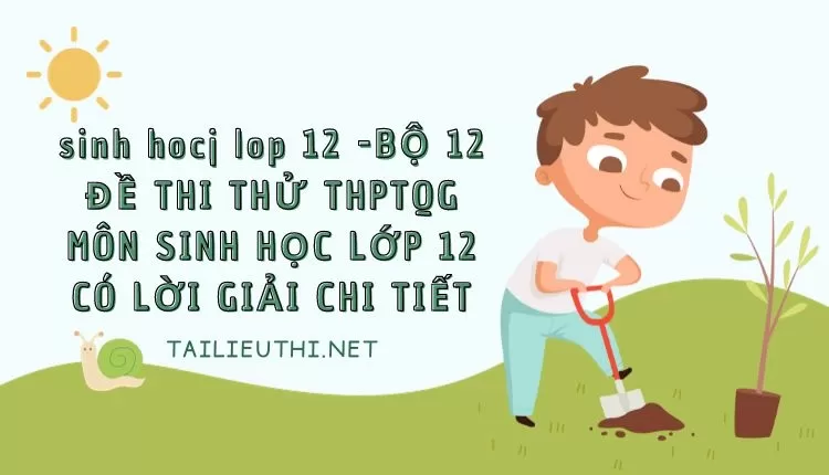 BỘ 12 ĐỀ THI THỬ THPTQG MÔN SINH HỌC LỚP 12 CÓ LỜI GIẢI CHI TIẾT