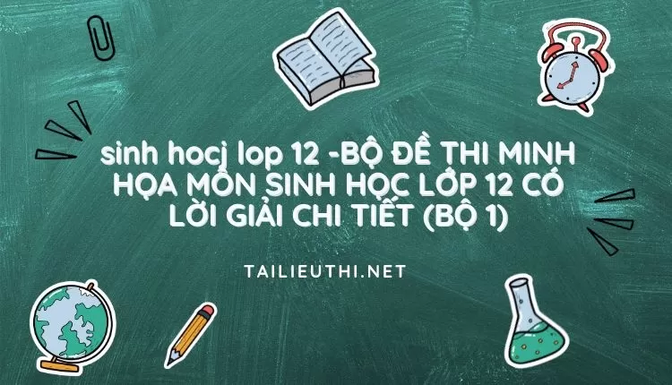 BỘ ĐỀ THI MINH HỌA MÔN SINH HỌC LỚP 12 CÓ LỜI GIẢI CHI TIẾT (BỘ 1)