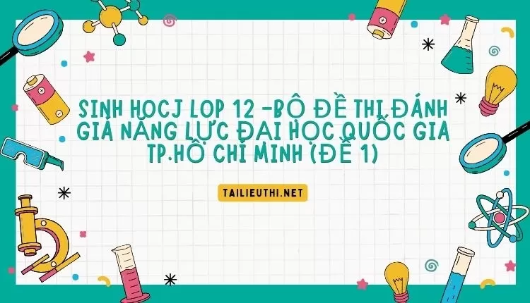 BỘ ĐỀ THI ĐÁNH GIÁ NĂNG LỰC ĐẠI HỌC QUỐC GIA TP.HỒ CHÍ MINH (ĐỀ 1)