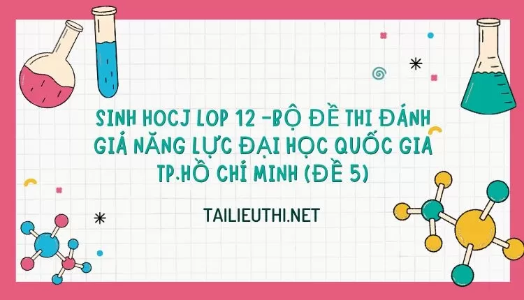 BỘ ĐỀ THI ĐÁNH GIÁ NĂNG LỰC ĐẠI HỌC QUỐC GIA TP.HỒ CHÍ MINH (ĐỀ 5)