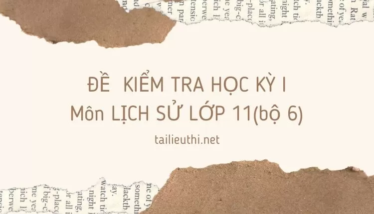 ĐỀ  KIỂM TRA HỌC KỲ I Môn LỊCH SỬ LỚP 11(bộ 6) ( đa dạng và chi tiết )...