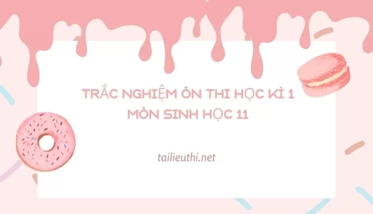 TRẮC NGHIỆM ÔN THI HỌC KÌ 1  MÔN SINH HỌC 11  ( đa dạng và chi tiết )...