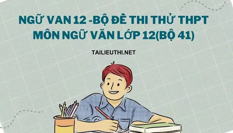 BỘ ĐỀ THI THỬ THPT MÔN NGỮ VĂN LỚP 12(BỘ 41)