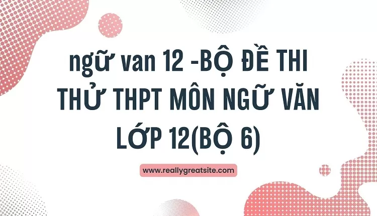 BỘ ĐỀ THI THỬ THPT MÔN NGỮ VĂN LỚP 12(BỘ 6)