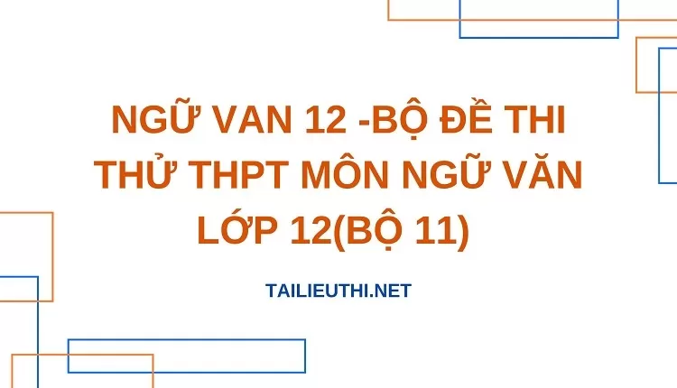 BỘ ĐỀ THI THỬ THPT MÔN NGỮ VĂN LỚP 12(BỘ 11)