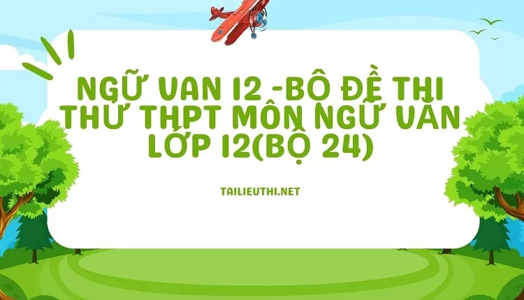 BỘ ĐỀ THI THỬ THPT MÔN NGỮ VĂN LỚP 12(BỘ 24)