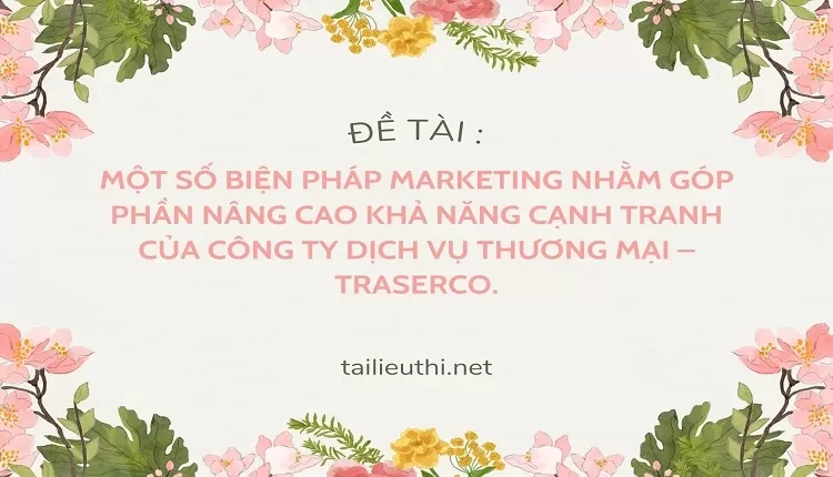 NÂNG CAO KHẢ NĂNG CẠNH TRANH CỦA CÔNG TY DỊCH VỤ THƯƠNG MẠI – TRASERCO.,,...