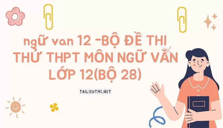 BỘ ĐỀ THI THỬ THPT MÔN NGỮ VĂN LỚP 12(BỘ 28)